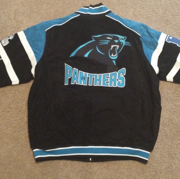 NFL Carolina Panthers Suede Leather Jacket - Picture 3 of 8